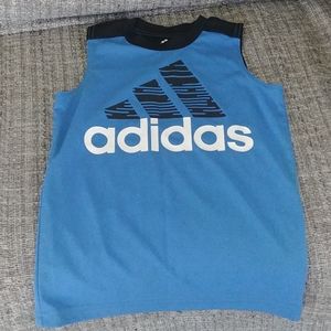 Adidas sleeveless boys dri fit shirt.